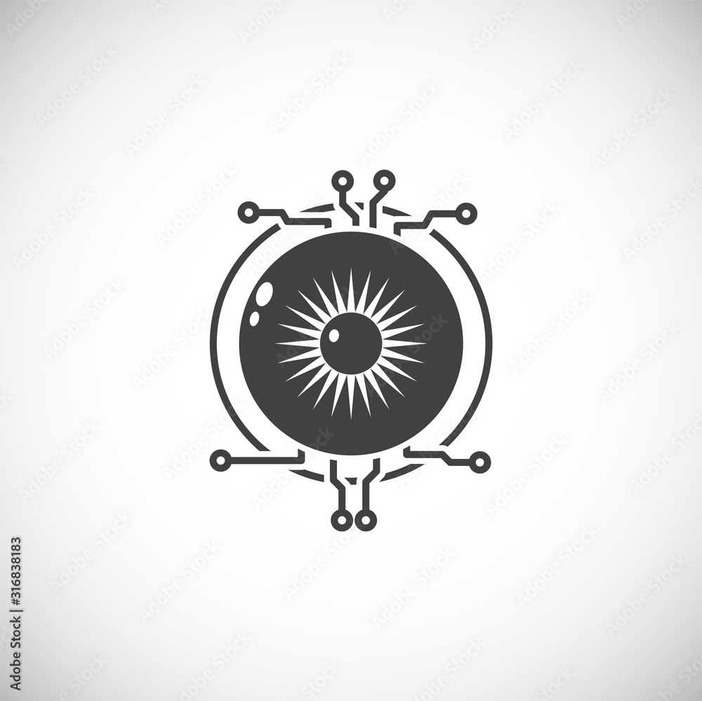 Poster technology related icon on background for graphic and web design. simple illustration. internet conc
