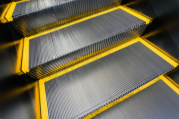 escalator in shopping center - 316838323