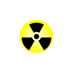 Fototapeta premium Radiation danger icon. Caution sign. Hazard alert symbol. Logo design element