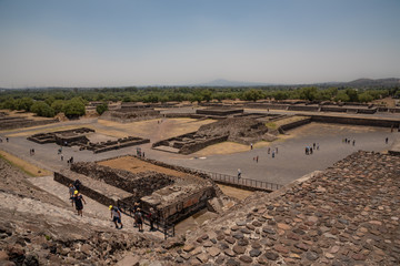 Teotihuacan, Mexico -May 2019 The city and the archaeological site covers a total surface area of 83 square kilometres, is most visited archaeological site in Mexico, UNESCO World Heritage Site