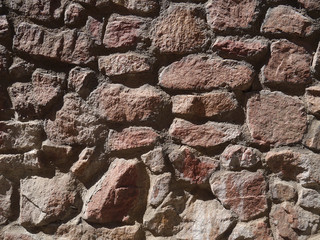 Masonry old stone wall texture, background