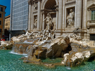 Fototapeta na wymiar Iconic Trevi Fountain in Rome, Italy