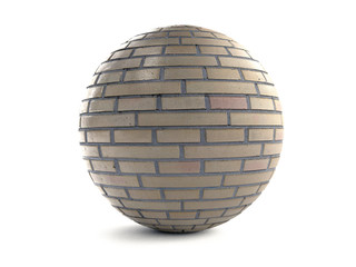 Light beige brick sphere