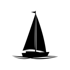 vector illustration of a sailboat