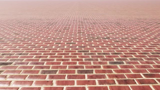 Brick wall texture of different brown or red colors, in 3d animation, used for post credit scenes or to make intros. Background to use in construction