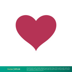 Fototapeta na wymiar Love Heart Icon Vector Logo Template Illustration EPS 10
