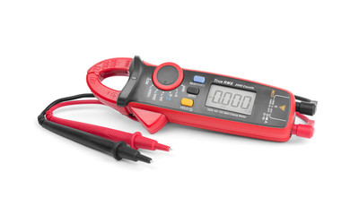 Digital multimeter isolated on white background