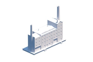 Factory Building 3d Model 
