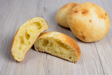  Colombian almojabana, with cheese and freshly baked
