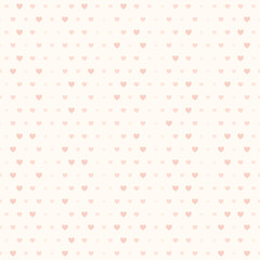 Rose striped heart pattern. Seamless vector background