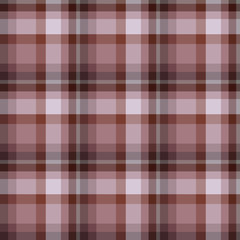 Seamless pattern in cozy light grey and dark brown colors for plaid, fabric, textile, clothes, tablecloth and other things. Vector image.
