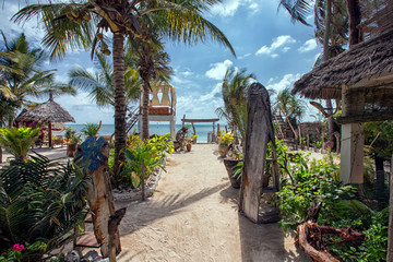 Jambiani beach on the island of Zanzibar in Tanzania.