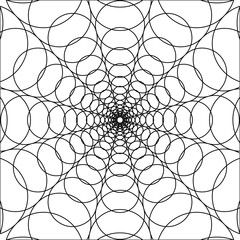 Obraz premium Tunnel of circles, template, icon. Vector illustration.