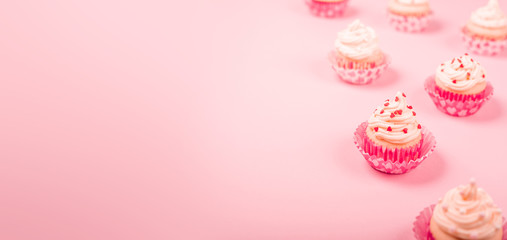 Valentine day love cupcakes