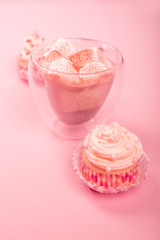 Valentine day love cupcake