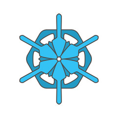 Snowflake icon. Pattern. Christmas Winter New Year Vector illustration.