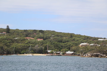Fototapeta na wymiar View to Quarantine Beach in North Head Sanctuary in Sydney, New South Wales Australia