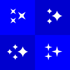 Set of stars. Vector illustration.