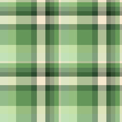 Seamless pattern in light and dark green and beije colors for plaid, fabric, textile, clothes, tablecloth and other things. Vector image.