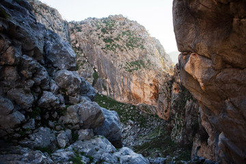 Mountain gorge in Montenegro, canyon