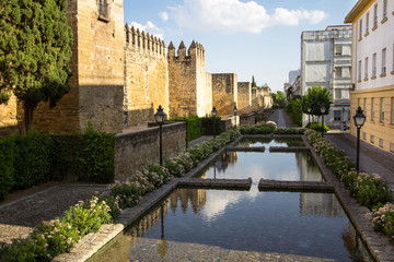 Fototapeta na wymiar Beside Roman Wall of Cordoba, Spain