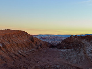 Fototapeta na wymiar Atacama desert sunset chile andes mountain