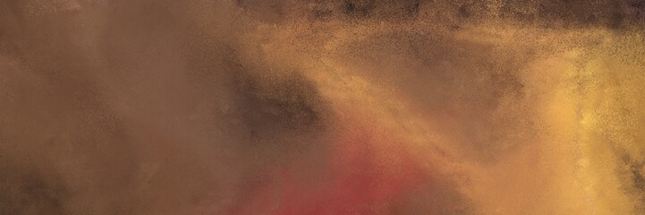 Fototapeta na wymiar grunge horizontal background texture with brown, peru and very dark pink color