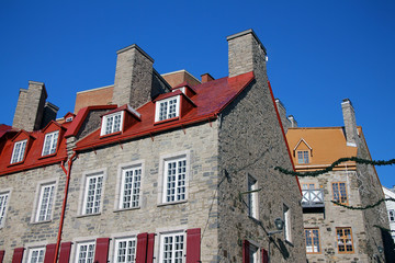 Fototapeta premium Historic stone houses in the Vieux Quebec