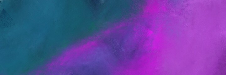 grunge horizontal header background  with dark slate blue, moderate violet and medium orchid color