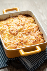 potato casserole with cream, gratin dauphinois, french cuisine