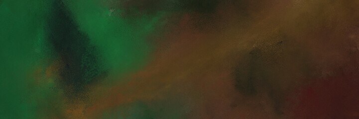 old horizontal header with very dark green, forest green and pastel brown color