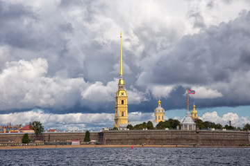 Panorama view of St petersburg city,  Russia.