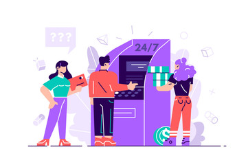 female assistant helping clients