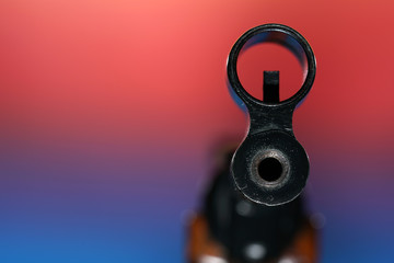 Ammunition for air pressure sports weapons with caliber 4.5 mm Photographed in the studio