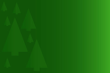 Geometric trees silhouetted on a gradient green background