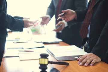 Lawyers are consulting business transactions for commercial profits.concept