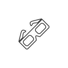 3D glasses icon vector illustration for website and graphic design