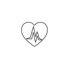 heart beat icon vector illustration for website and graphic design