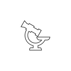 microscope icon vector illustration for website and graphic design