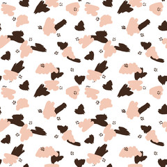 Abstract brush stroke seamless pattern. Can be used for wrapping paper, scrapbooking, textile, fabric.