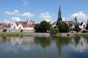 Fototapeta na wymiar Donau in Ulm mit Münster