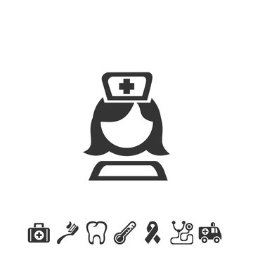 nurse icon vector illustration for website and graphic design