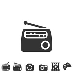 radio icon vector illustration for website and graphic design
