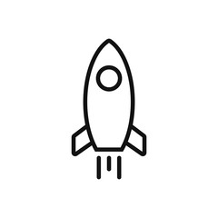 Rocket vector icon in modern design style for web site and mobile app