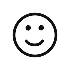 Happy smile vector icon in modern design style for web site and mobile app