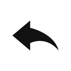 Reply arrow vector icon in modern design style for web site and mobile app