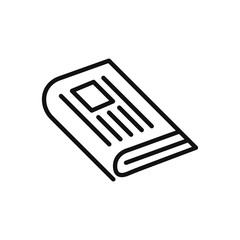 Newspaper vector icon in modern design style for web site and mobile app