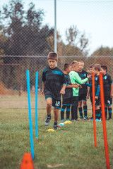  Young Soccer Players at Training Session.