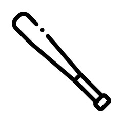 Baseball Bit Icon Vector. Outline Baseball Bit Sign. Isolated Contour Symbol Illustration