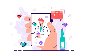 Online tele medicine concept